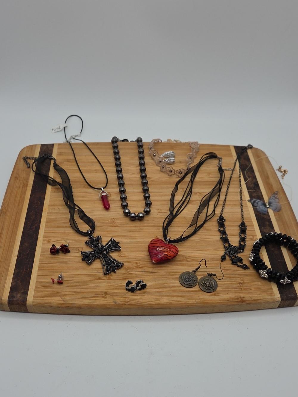 Bundle Lot Gothic Jewelry Necklace Bracelet Earrings Goth